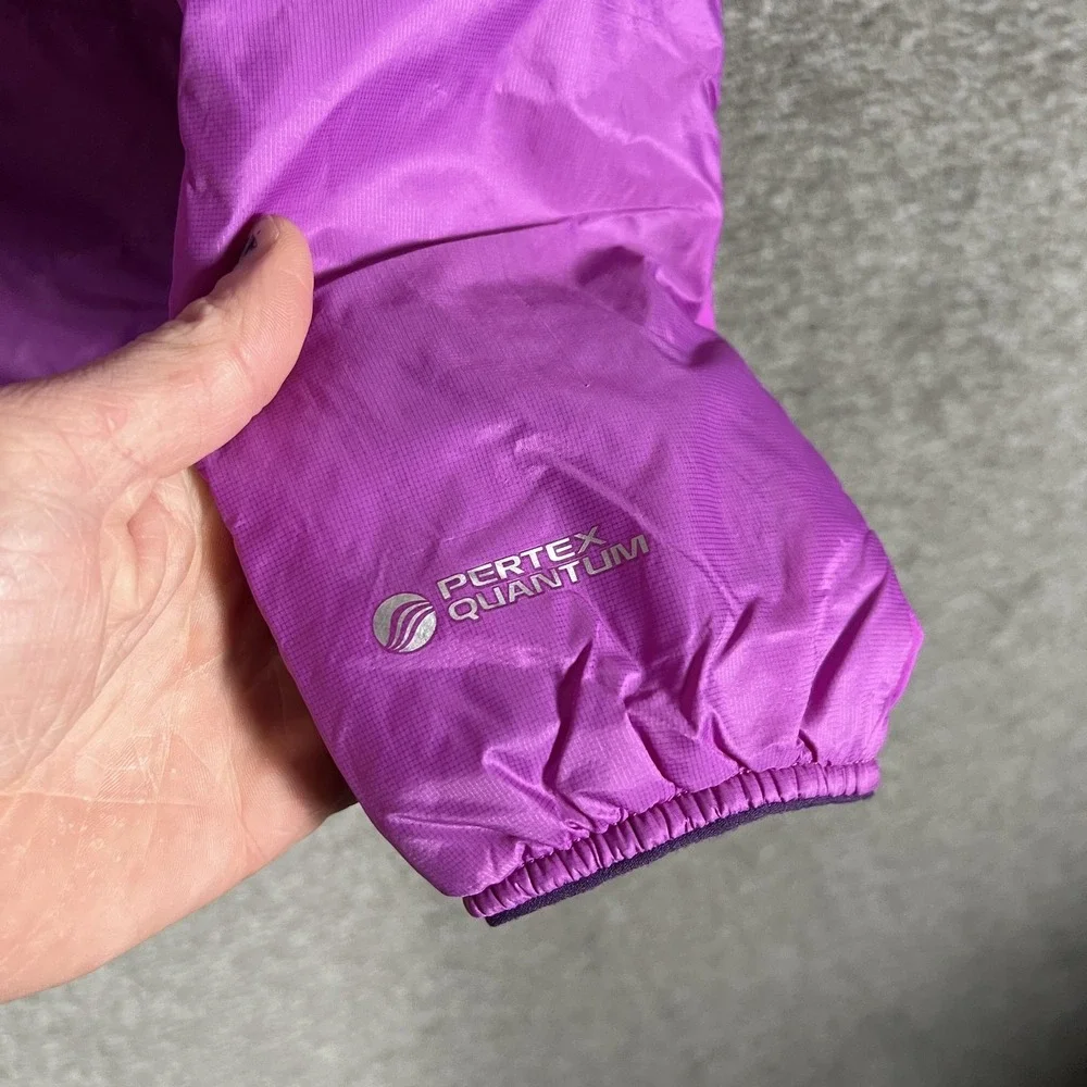 Outdoor Research Cathode Hooded Jacket Womens Small‎ Purple Quilted Insulated